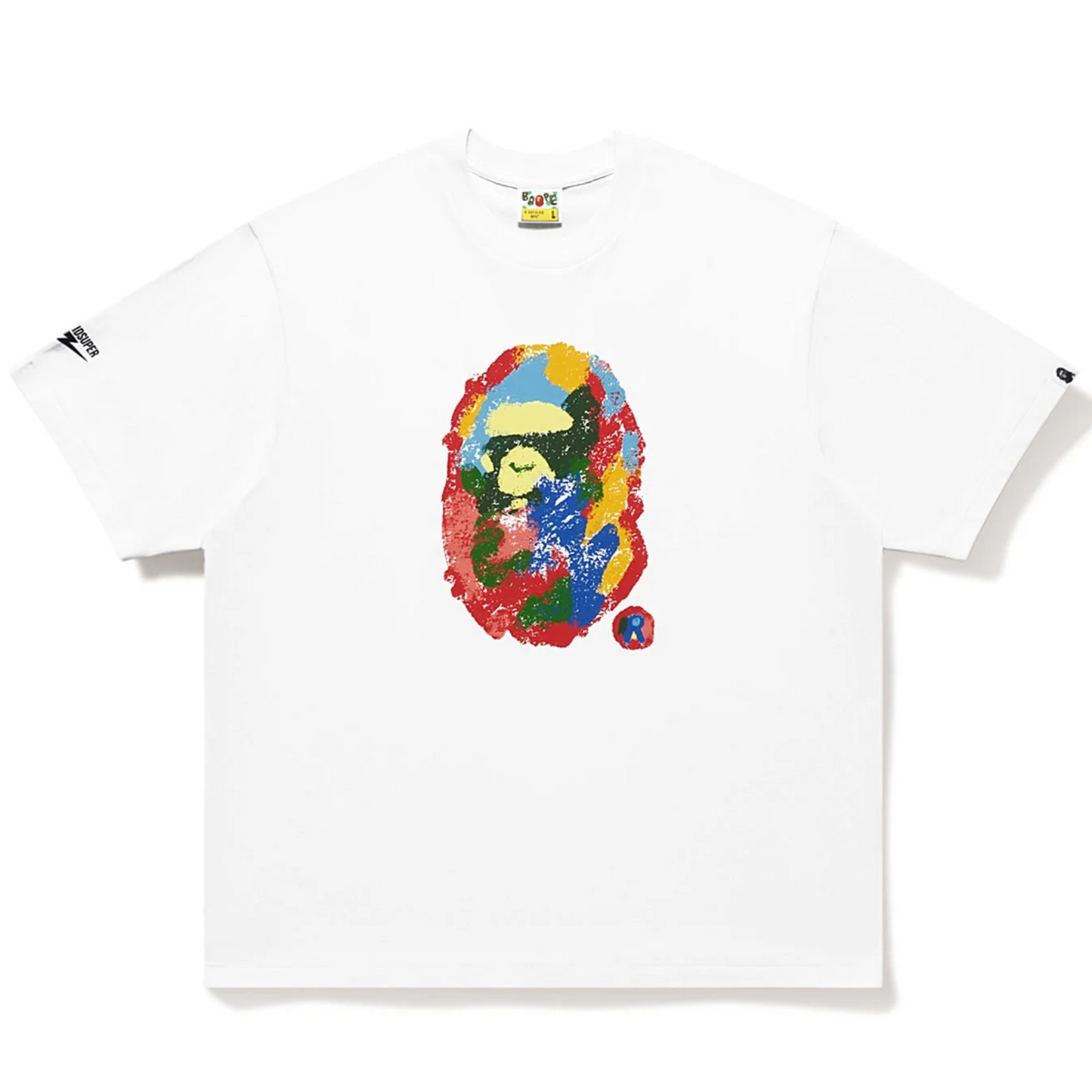 Bape x KidSuper Painting Ape Head Tee White - XL