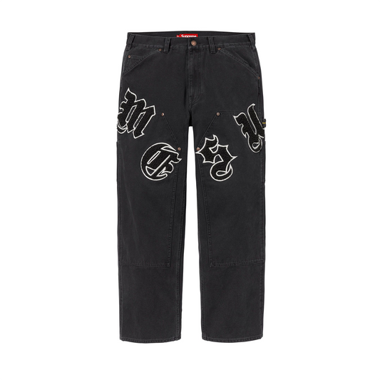 Supreme Old English Canvas Double Knee Painter Pant Black
