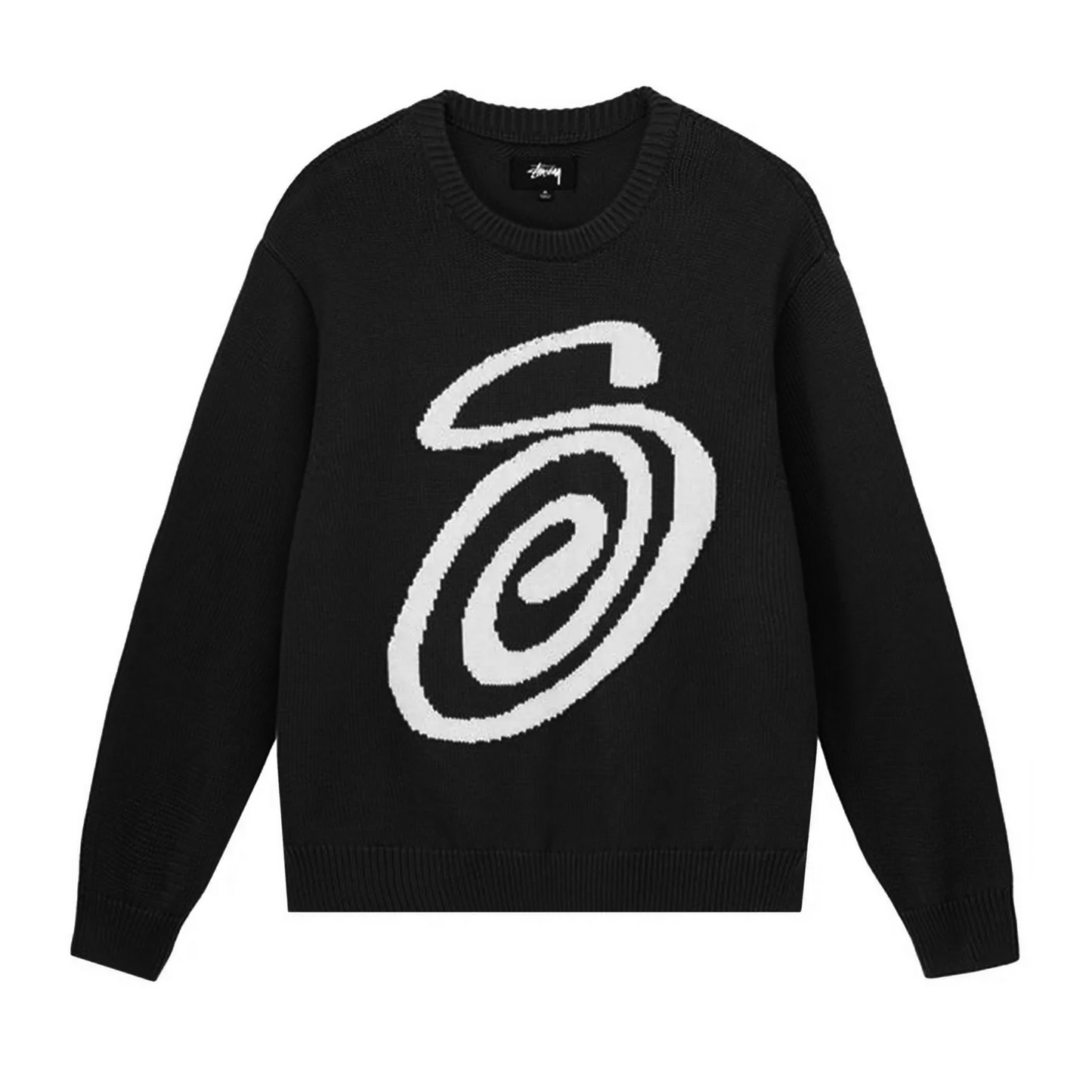Stussy Curly S Sweater Black [USED] - L (Used)
