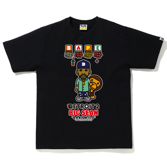 Bape A Bathing Ape x Big Sean Detroit 2 Tee Black [USED] - XL (Used)