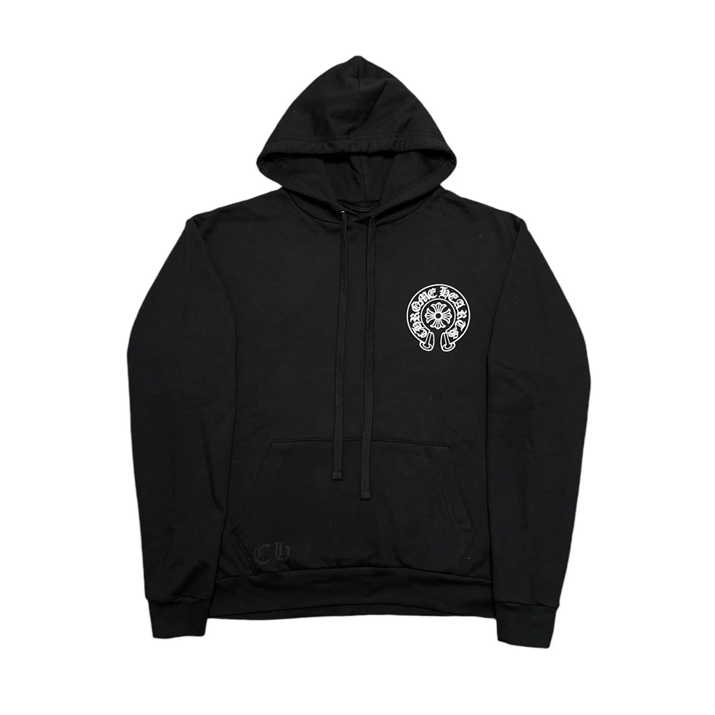 Chrome Hearts Miami Exclusive Horseshoe Logo Hooded Sweatshirt Black [USED] - XXL (Used)