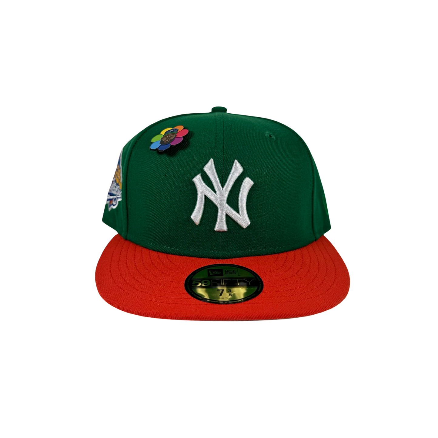 Hat Club x Jae Tips New York Yankees Green Orange New Era Fitted Gray UV