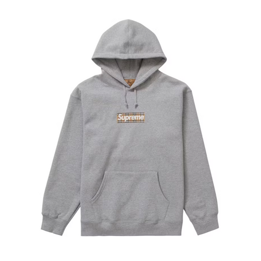 Supreme x Burberry Box Logo Hooded Sweatshirt Heather Grey