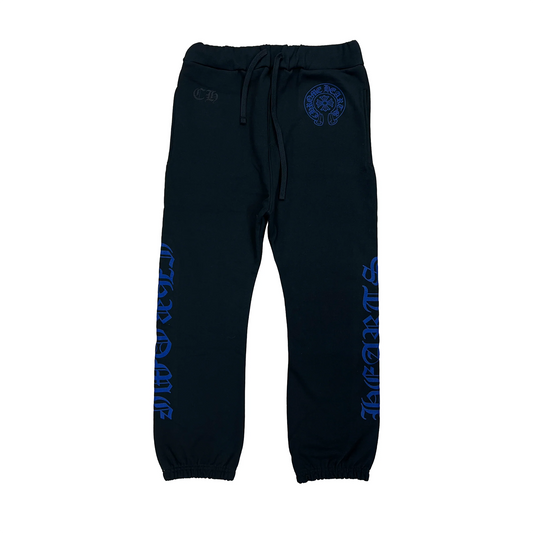 Chrome Hearts Horseshoe Logo Sweatpants Black/Blue
