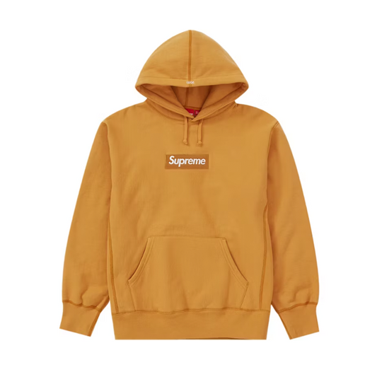 Supreme Box Logo Hooded Sweatshirt (FW21) Light Mustard [USED] - L (Used)