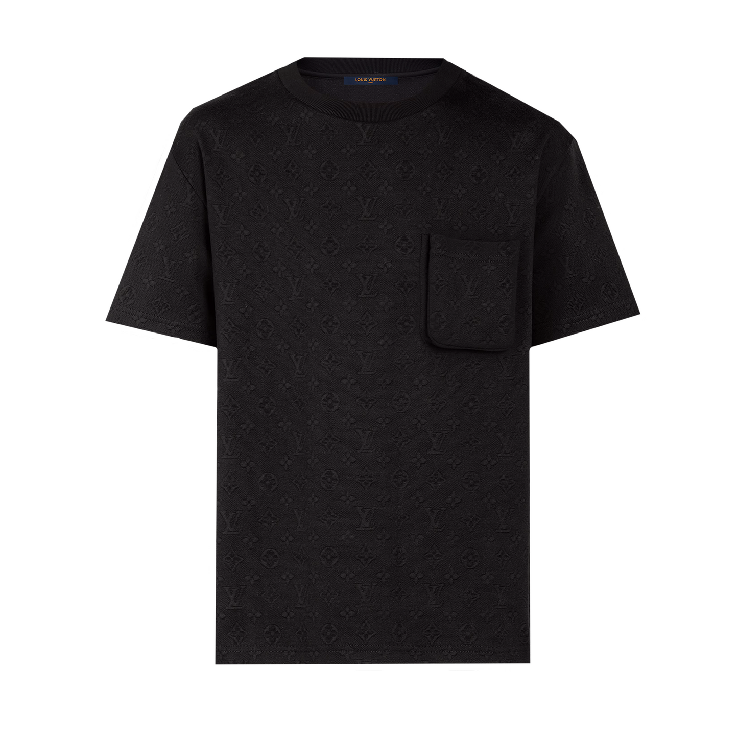 1A5VI9 Louis Vuitton Signature 3D Pocket Monogram T-Shirt Black