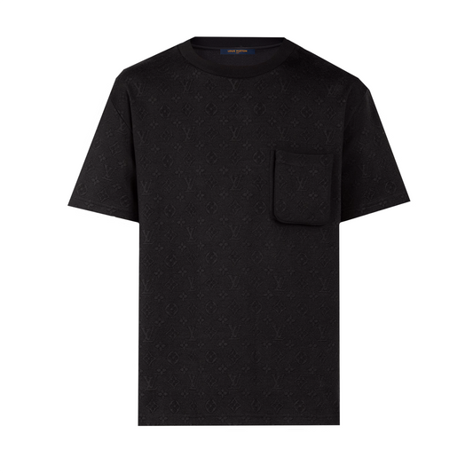 1A5VI9 Louis Vuitton Signature 3D Pocket Monogram T-Shirt Black