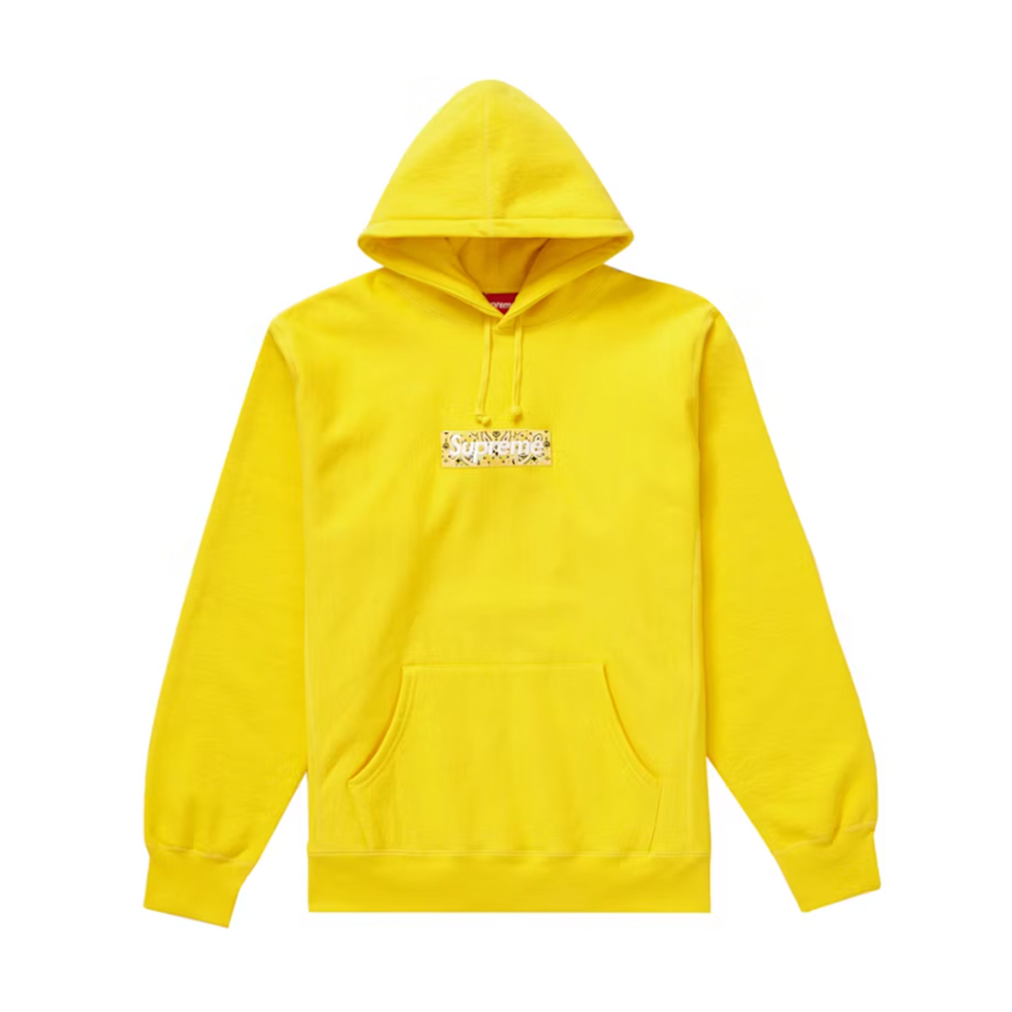 Supreme Bandana Box Logo Hooded Sweatshirt Yellow [USED] - L (Used)