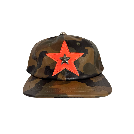 Chrome Hearts Camo Leather Star Patch Gunslinger Hat