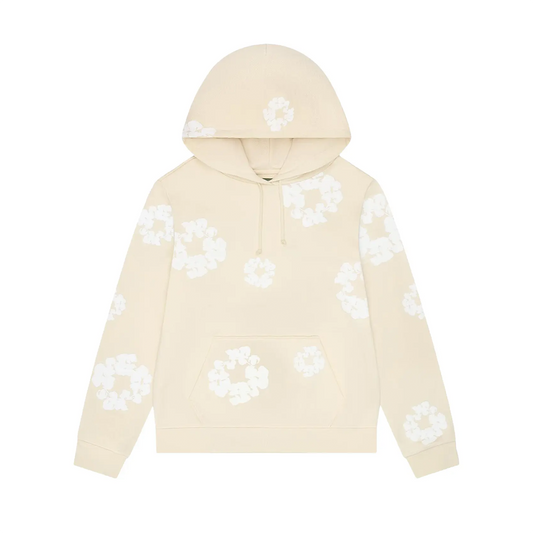 Denim Tears Cotton Wreath Zip Hoodie Oatmeal