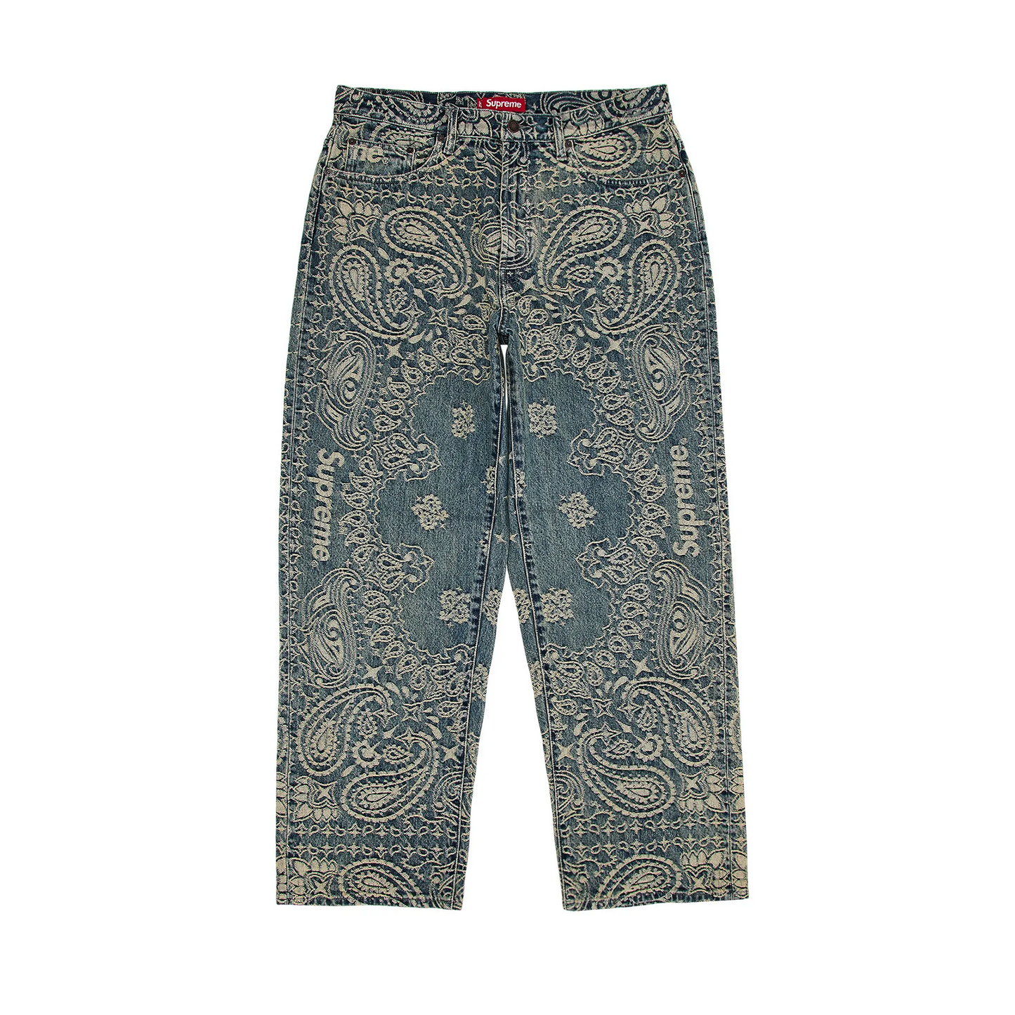 Supreme Bandana Jacquard Baggy Jean Blue