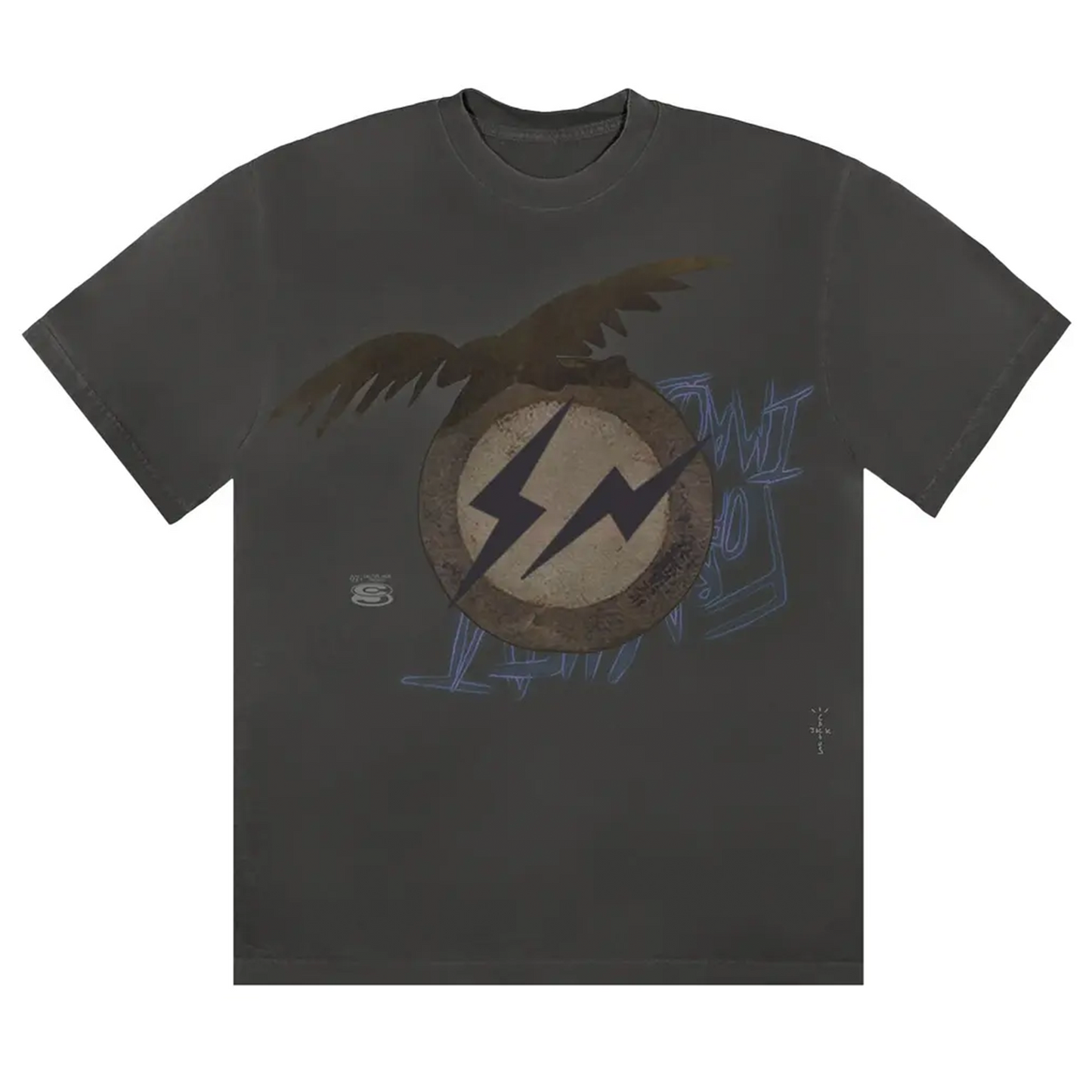 Travis Scott Cactus Jack For Fragment Create T-shirt Washed Black