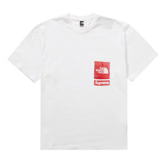 Supreme The North Face Printed Pocket Tee White [USED] - M (Used)