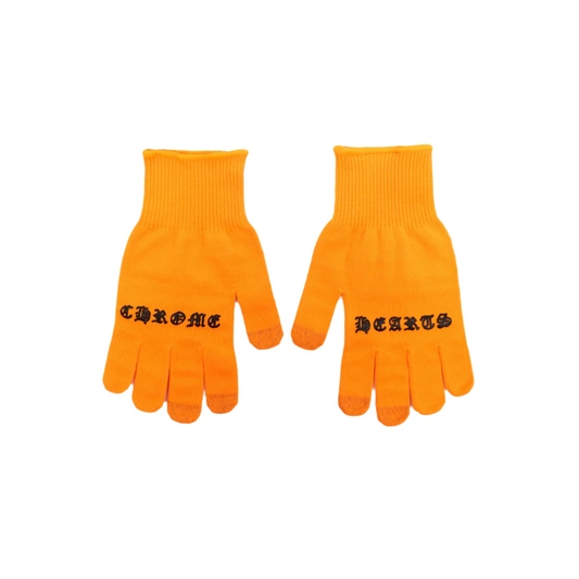 Chrome Hearts Checkmate Work Gloves Orange [USED] - L (Used)