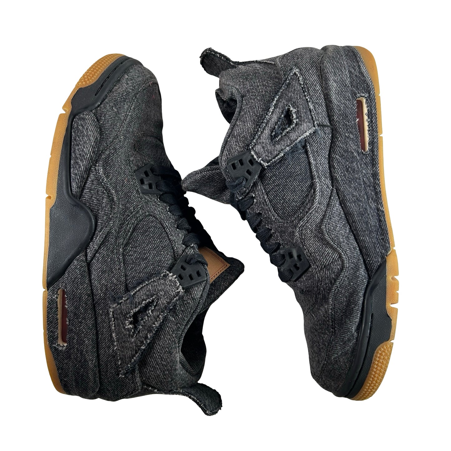 AQ9103 001 Jordan 4 Retro Levi's Black (GS) (Blank Tag) [USED] - 7Y (Used)