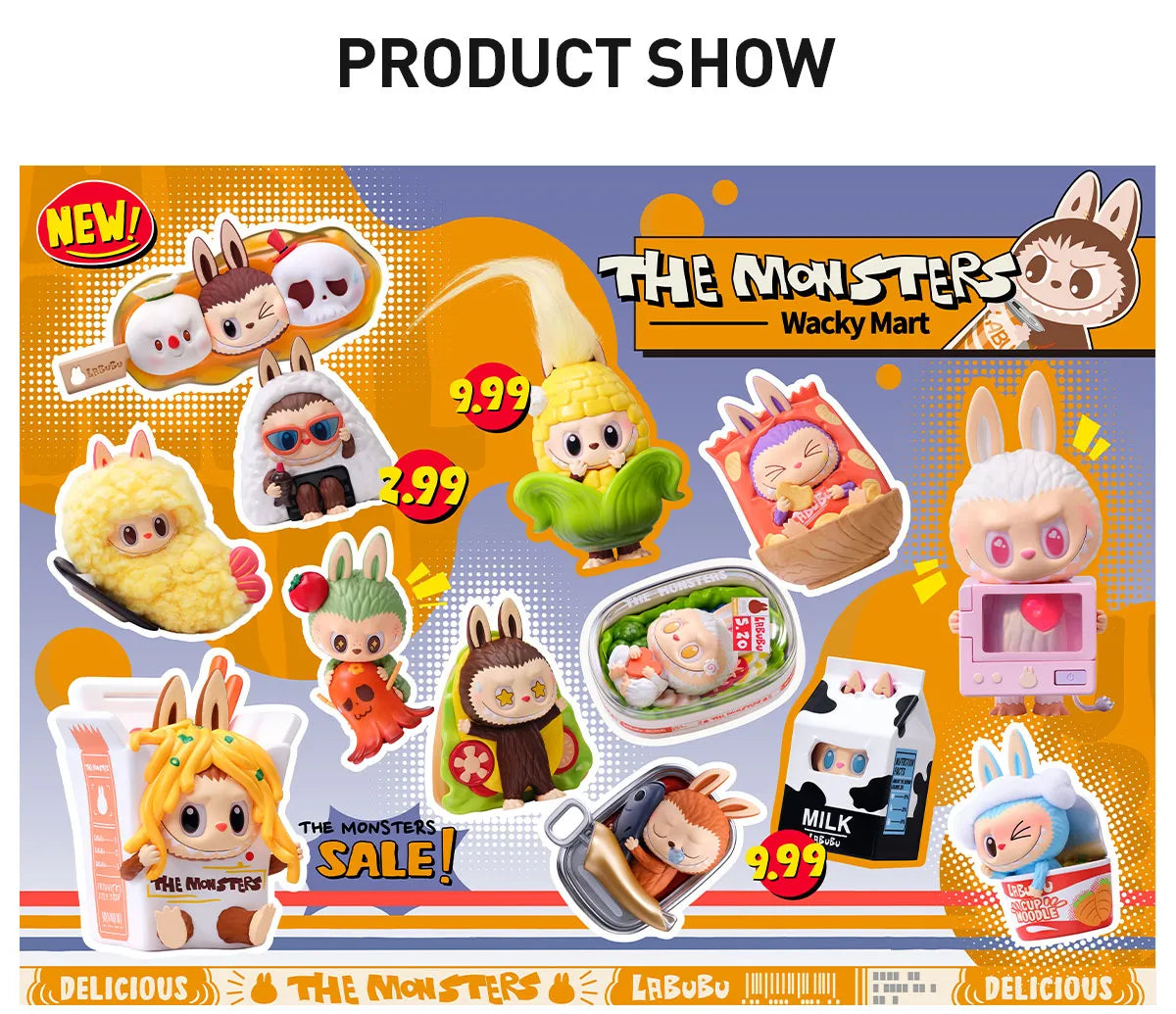 Pop Mart Labubu The Monsters Wacky Mart Series Figures