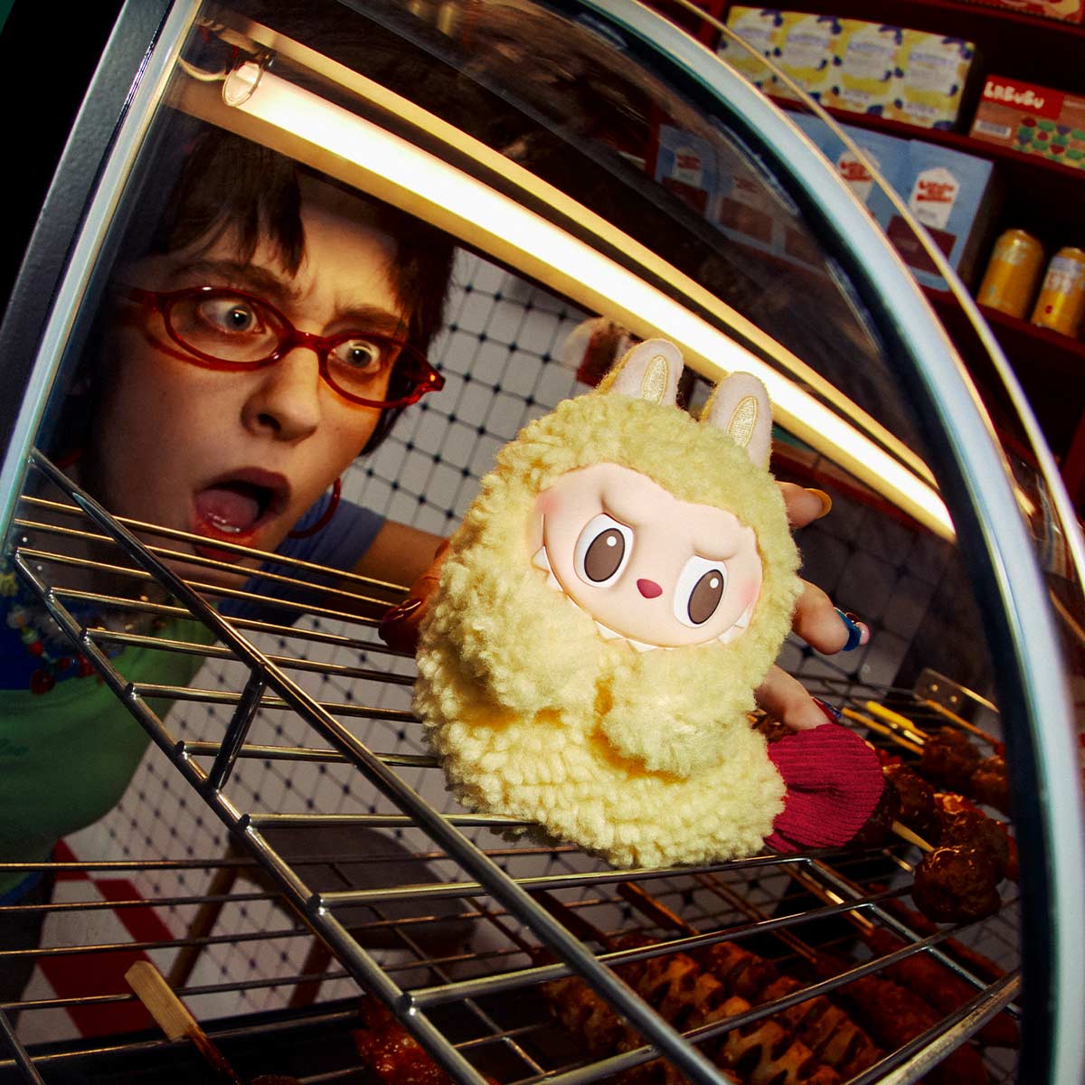 Pop Mart Labubu The Monsters Wacky Mart Series Shrimp Tempura Earphone Case