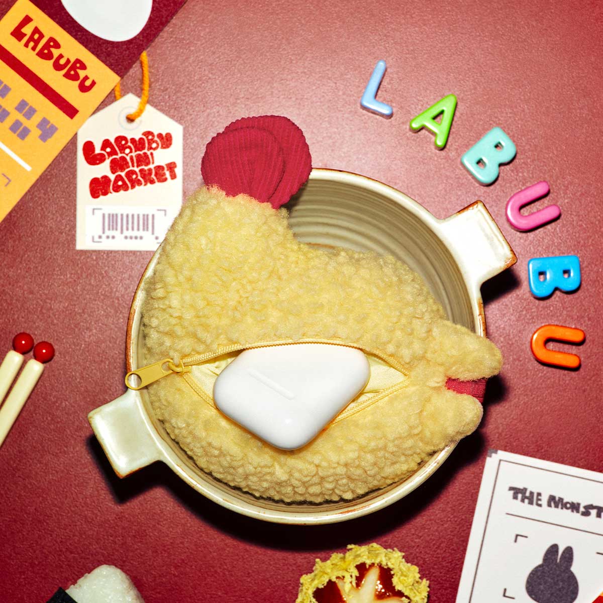 Pop Mart Labubu The Monsters Wacky Mart Series Shrimp Tempura Earphone Case