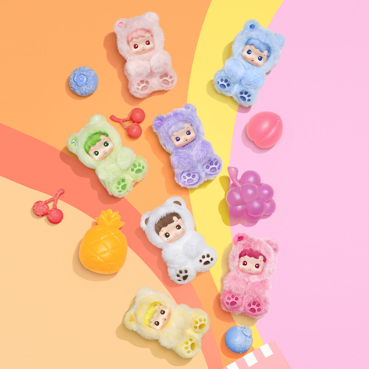 Pop Mart Hacipupu Gummy Bear Series Vinyl Plush Pendant
