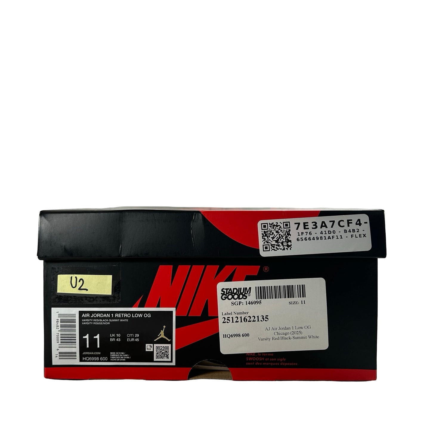 HQ6998 600 Jordan 1 Retro Low OG Chicago (2025) [USED] - 11 M (Used2)
