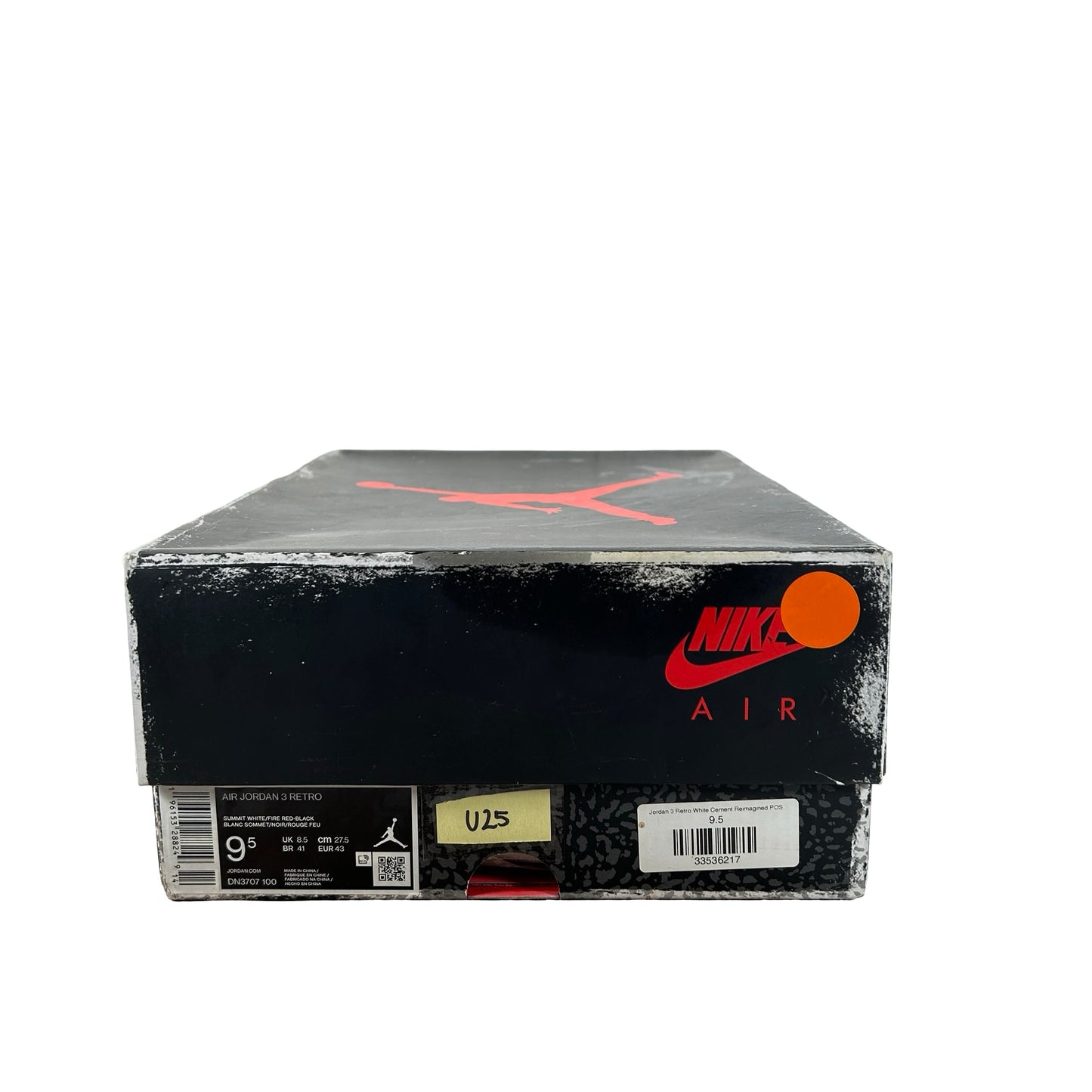 DN3707 100 Jordan 3 Retro White Cement Reimagined [USED] - 9.5 M (Used25)