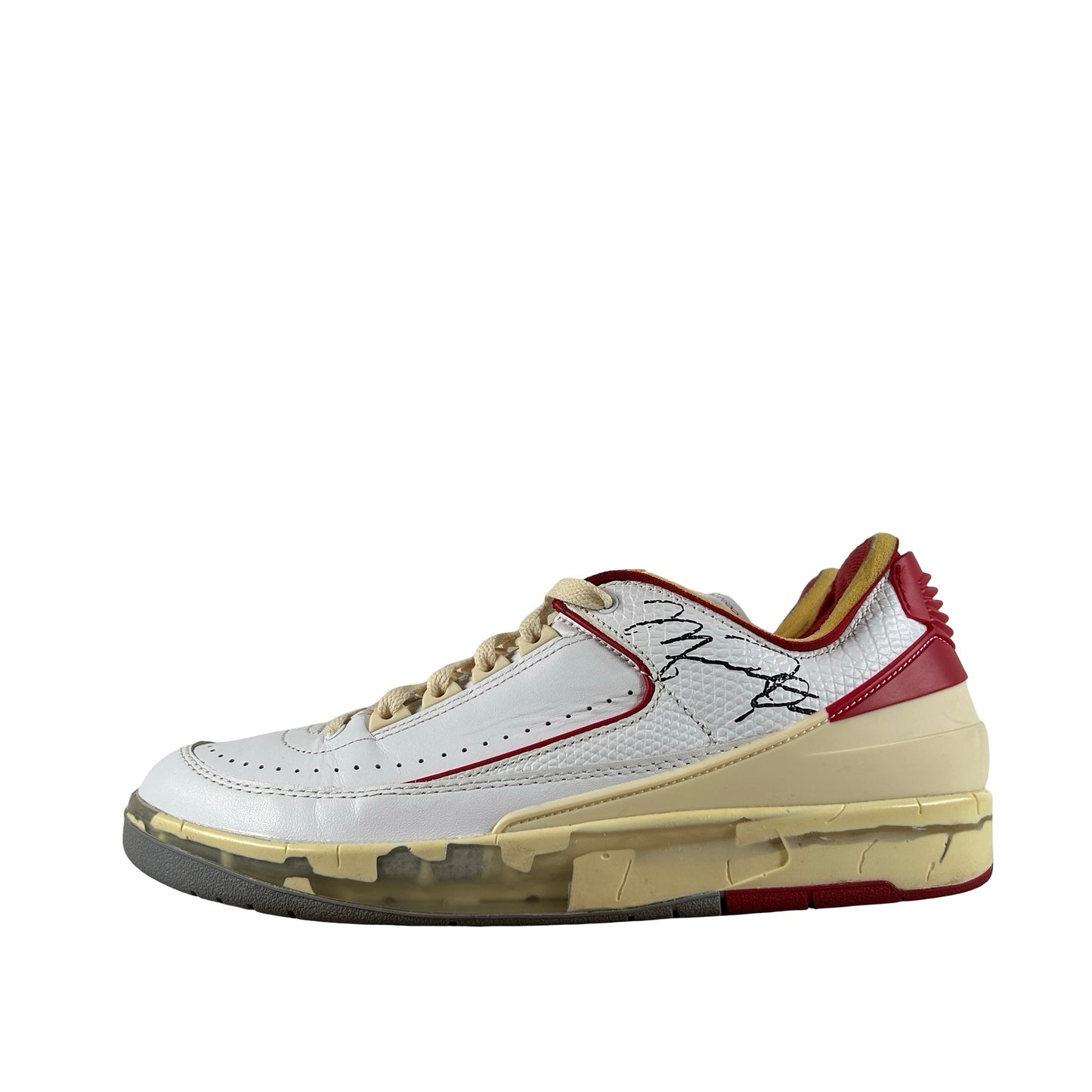 DJ4375 106 Jordan 2 Retro Low SP Off-White White Red [USED] - 9 M (Used2) (No Box2)