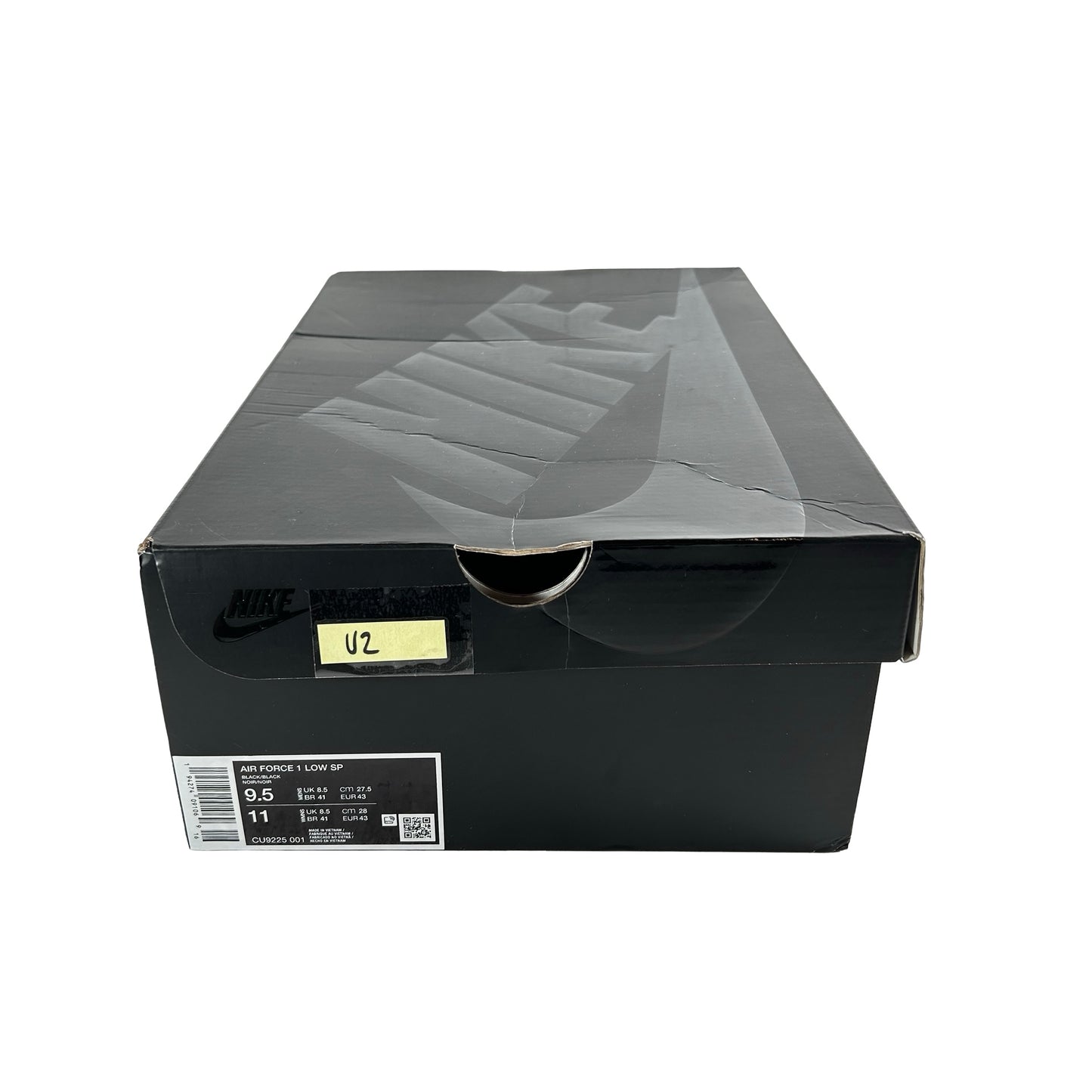 CU9225 001 Air Force 1 Low Supreme Black [USED] - 9.5 M (Used2)