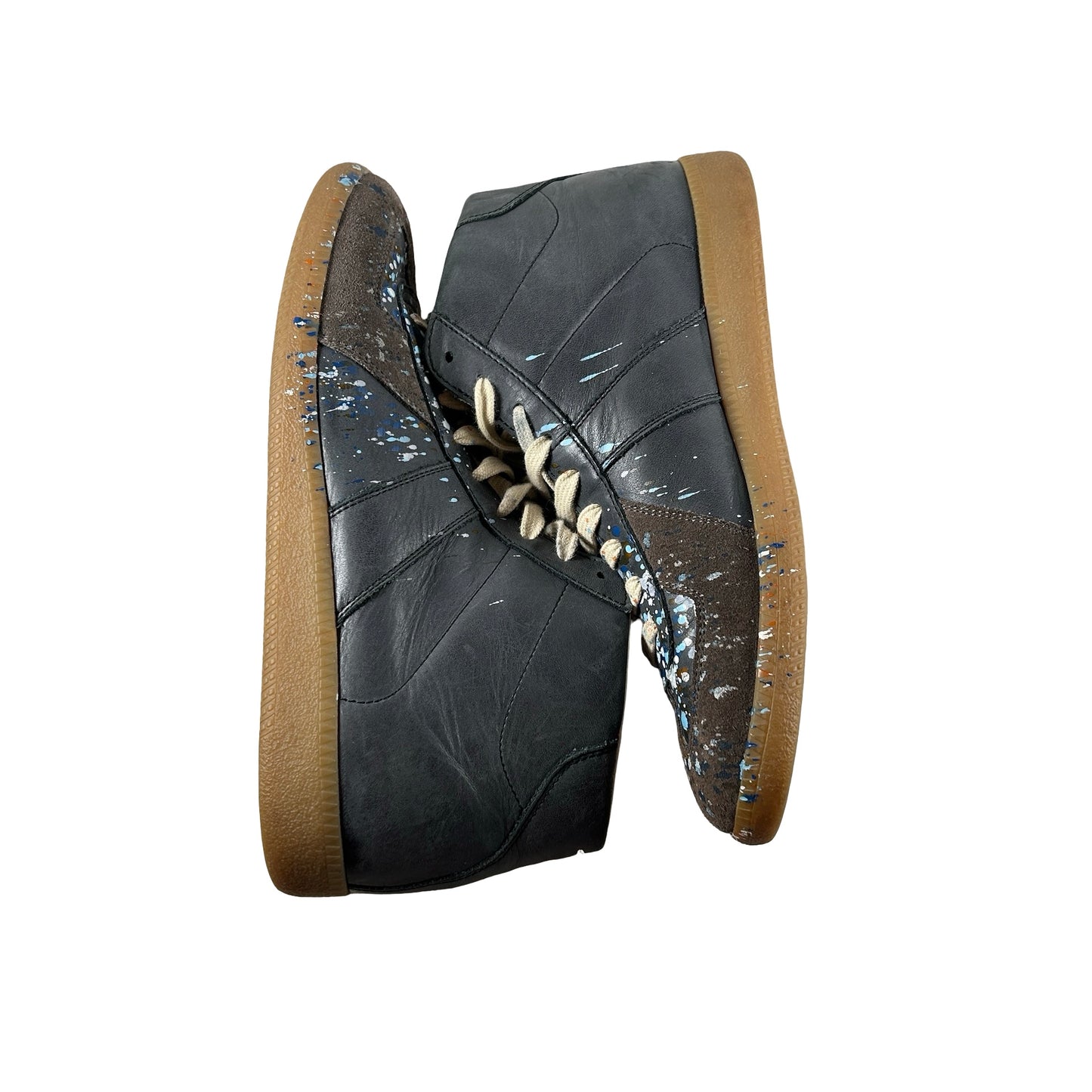 Maison Margiela Paint Splatter Replica High Blue [USED] - 41 EU / 8 US (Used) (No Box)