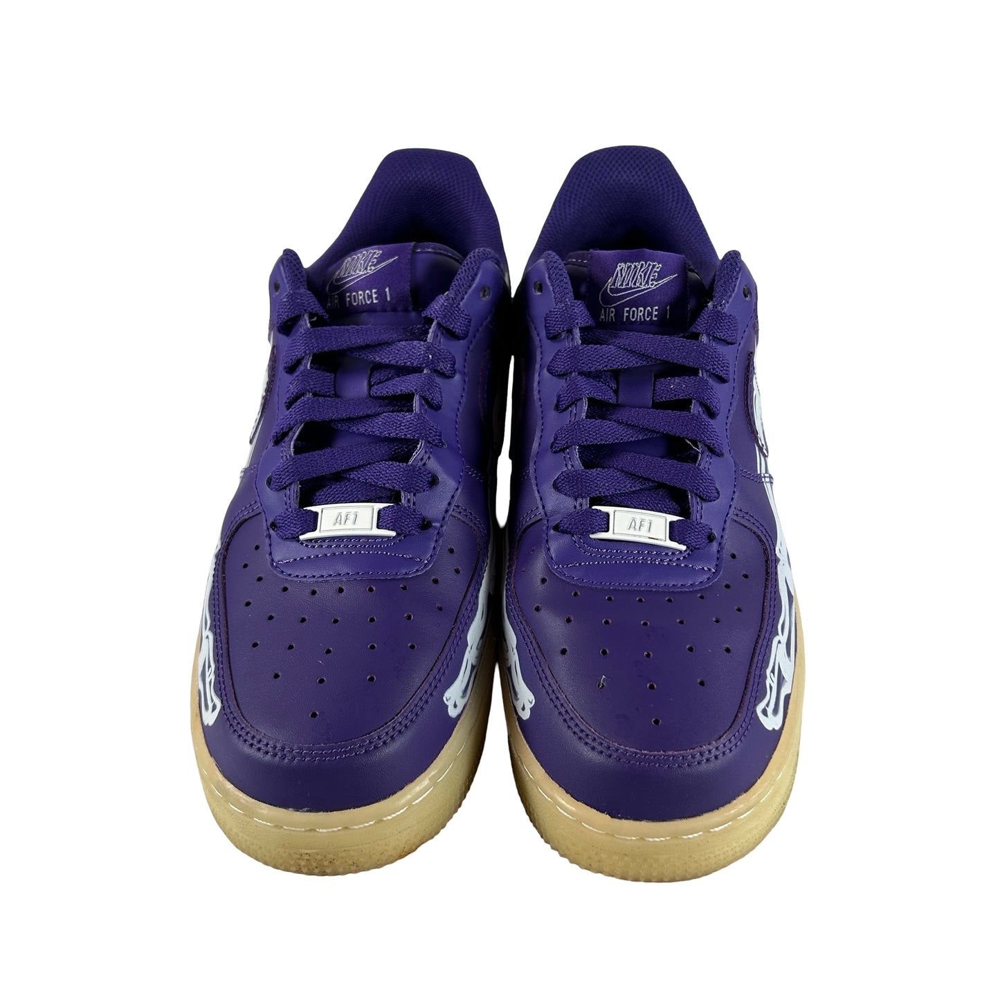 CU8067 500 Nike Air Force 1 Low '07 QS Purple Skeleton Halloween [USED] - 7 M (Used)