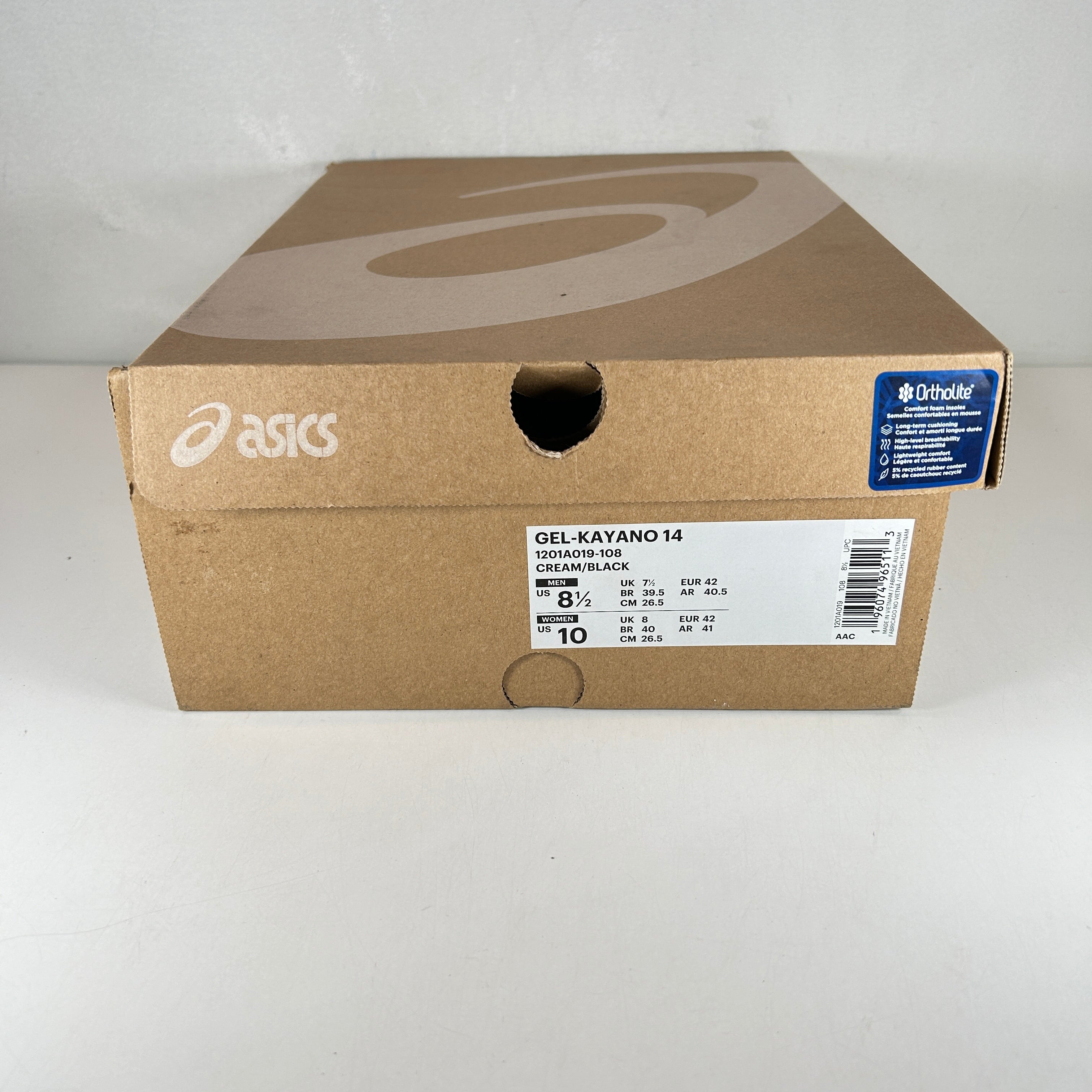 1201A019 108 ASICS Gel-Kayano 14 Cream Black Metallic Plum [USED