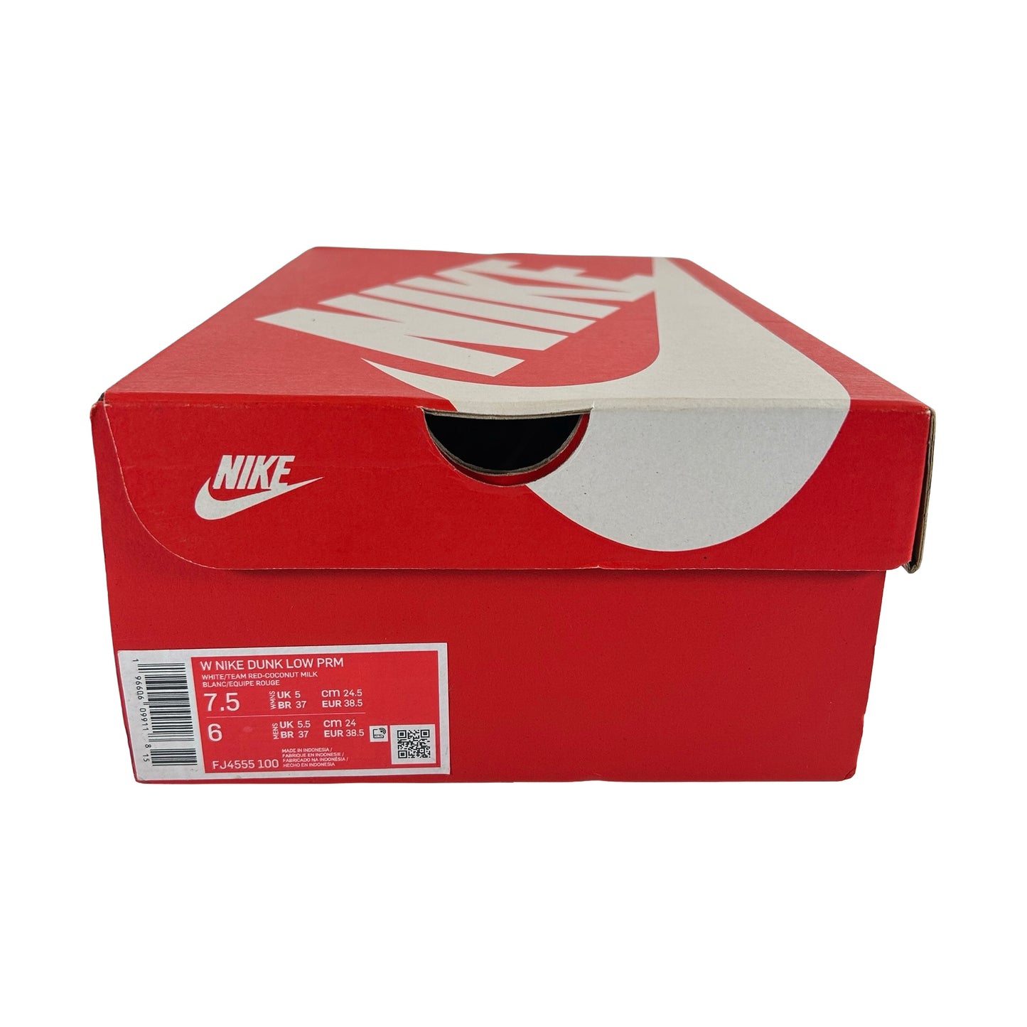 FJ4555 100 Nike Dunk Low PRM Vintage Team Red (Women's) [USED] - 7.5 W (Used)