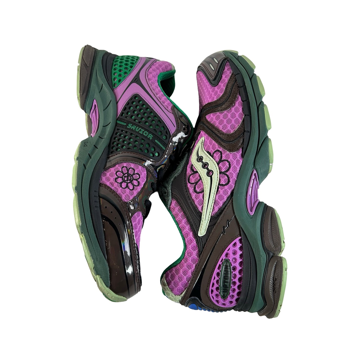 S70966 3 Saucony ProGrid Triumph 4 Jae Tips Flowers Grow Uptown Perilla [USED] - 9.5 M (Used)