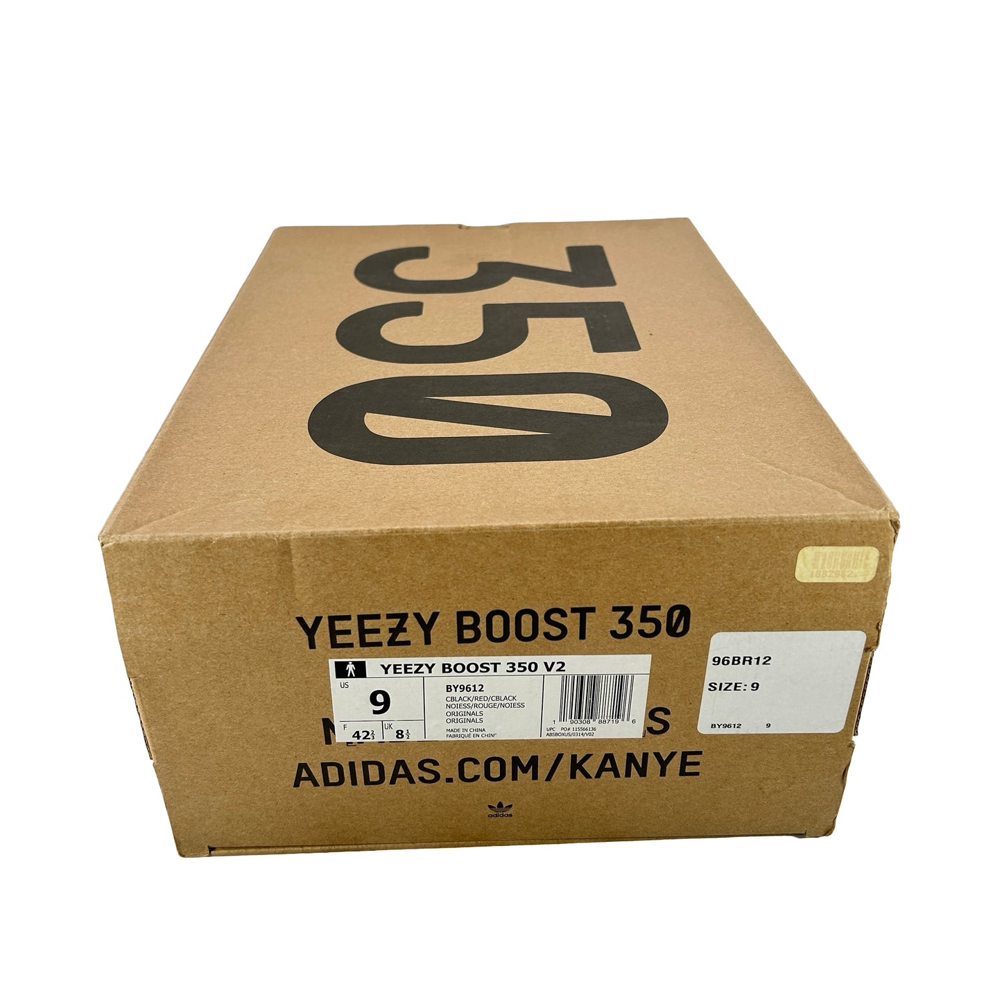BY9612 Yeezy Boost 350 V2 Núcleo Negro Rojo