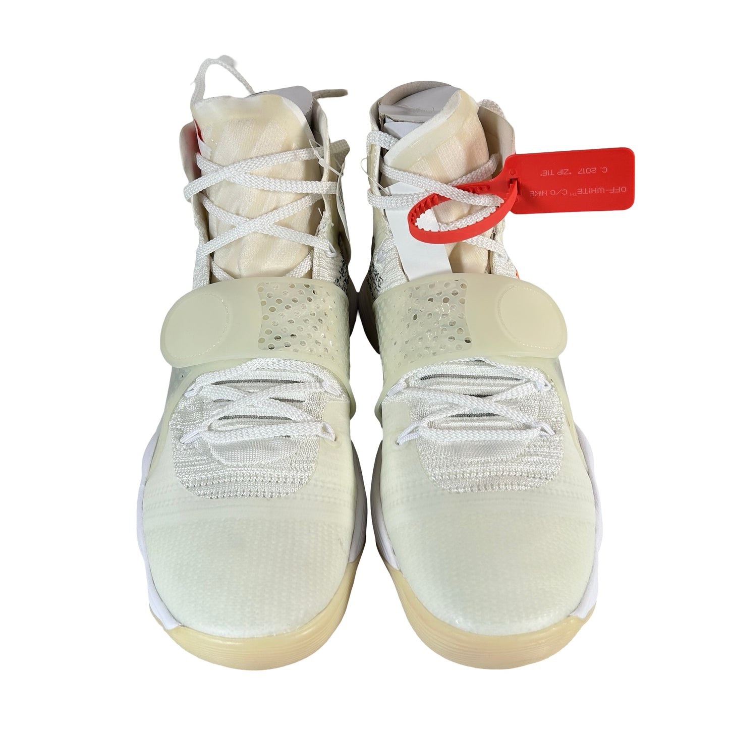 AJ4578 100 Nike React Hyperdunk 2017 Flyknit Off-White - 10 M (Yellowing)