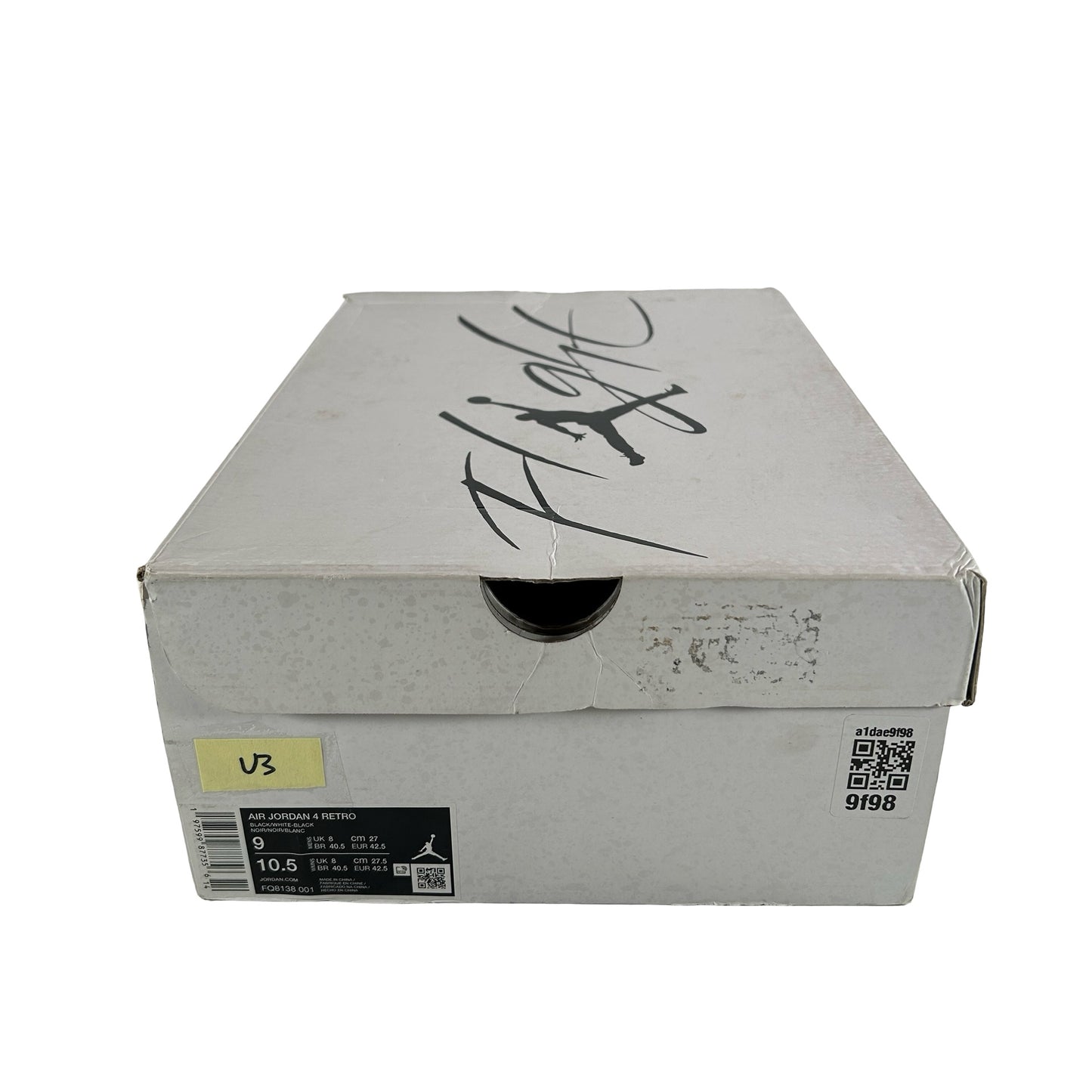 FQ8138 001 Jordan 4 Retro White Thunder [USED] - 9 M (Used3)