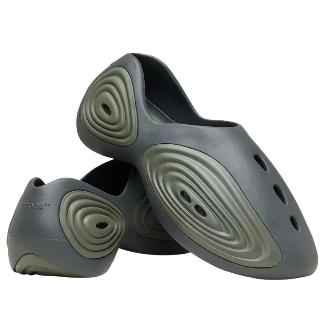 214154 1G0 Crocs Ripple Clog Graphite Dusty Olive