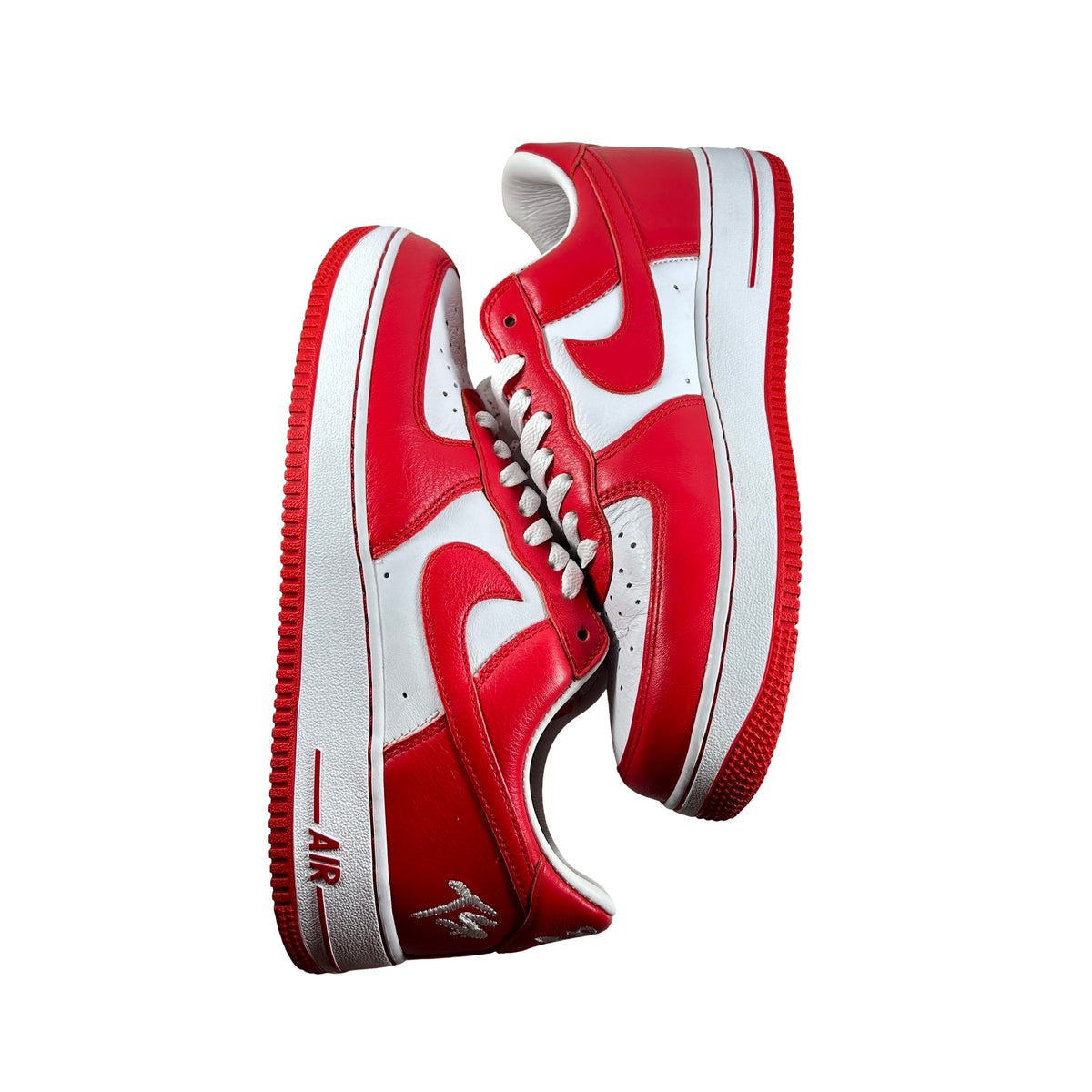 II4391 100 Nike Air Force 1 Low QS Terror Squad White University Red [USED] - 9 M (Used)