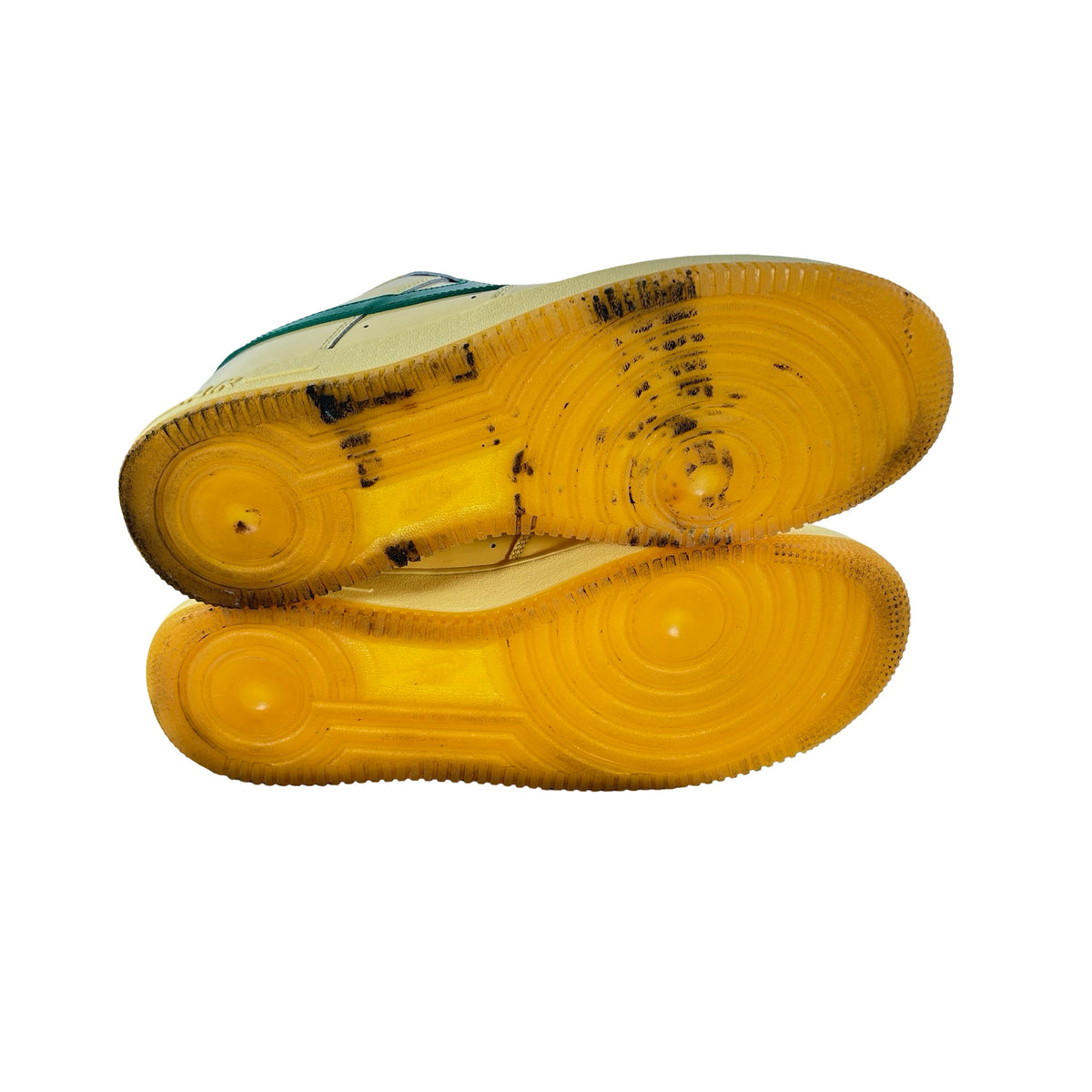 IO4489 700 Nike Air Force 1 Low Patent Leather Topaz Gold Pine Green [USED] - 11 M (Used)