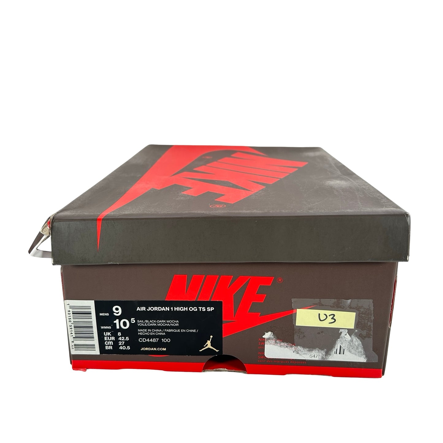 CD4487 100 Jordan 1 Retro High OG SP Travis Scott Mocha [USED] - 9 M (Used3)