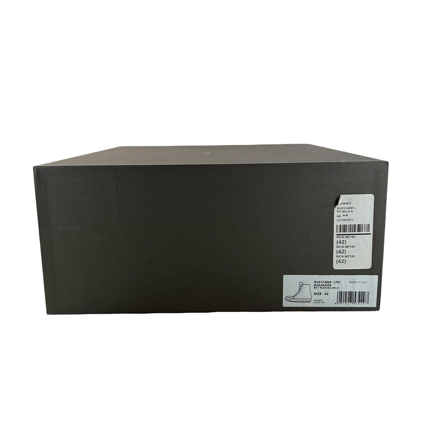 RU01C4890 LPO 911 Rick Owens EDFU High 'Black Milk' [USED] - EU 42 (Used)
