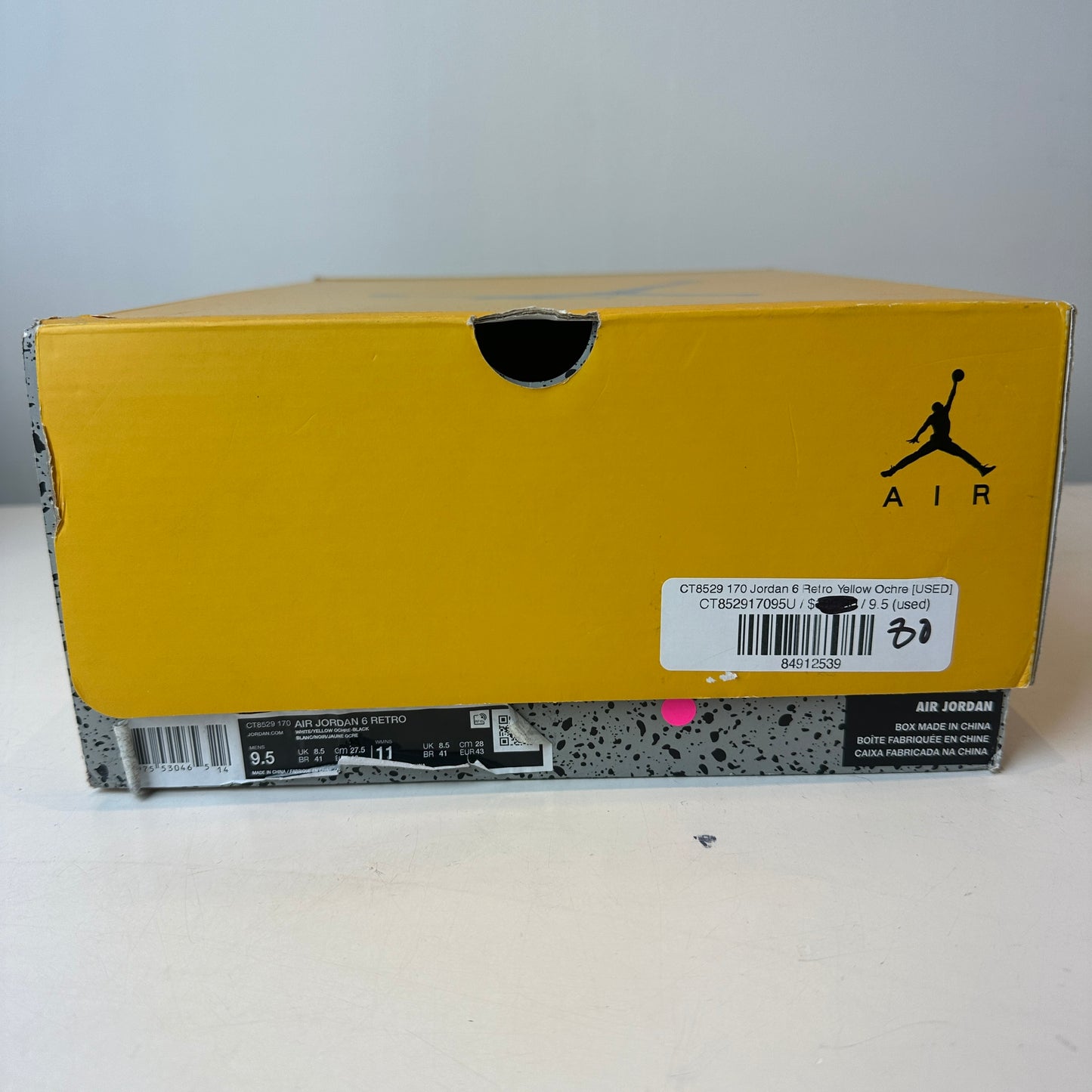 CT8529 170 Jordan 6 Retro Yellow Ochre [USED] - 9.5 (Used)