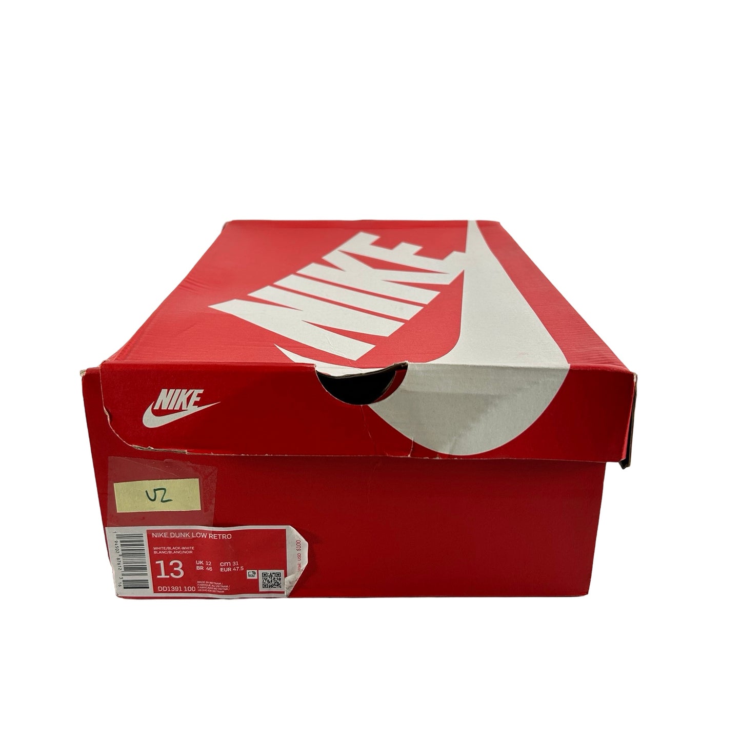 DD1391 100 Dunk Low White Black [USED] - 13 M (Used2)