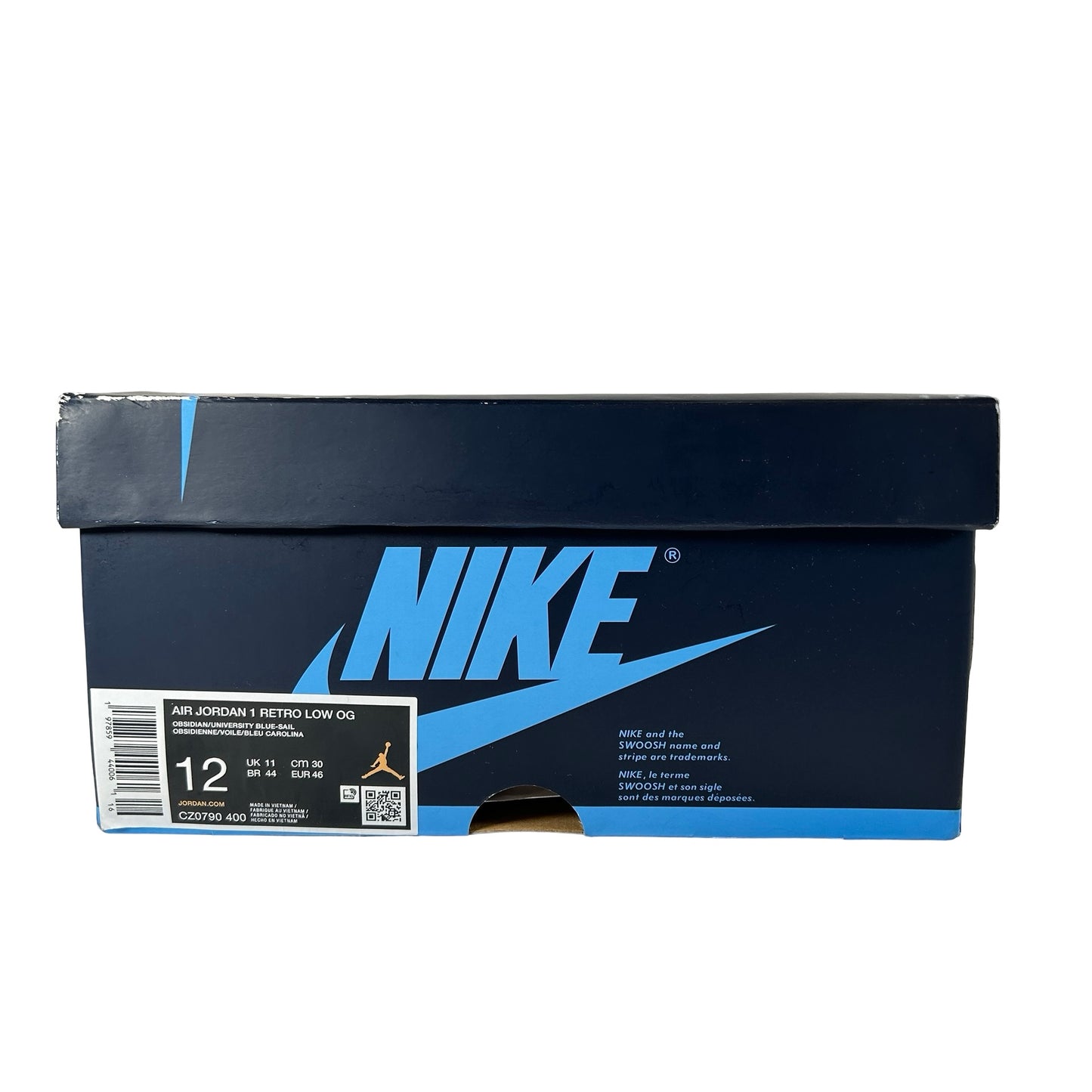 CZ0790 400 Jordan 1 Low OG Obsidian UNC [USED] - 12 M (Used)