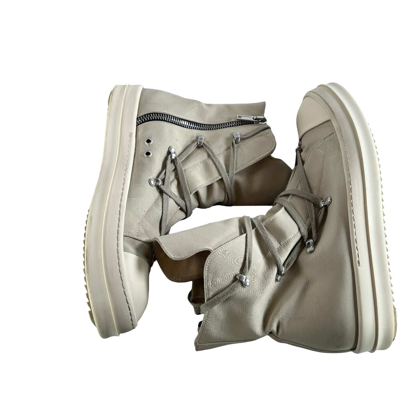 DU02B4805 MU 811 Rick Owens DRKSHDW Strobe Cotton Nylon Hexa High Pearl Milk [USED] - 45 M (Used)