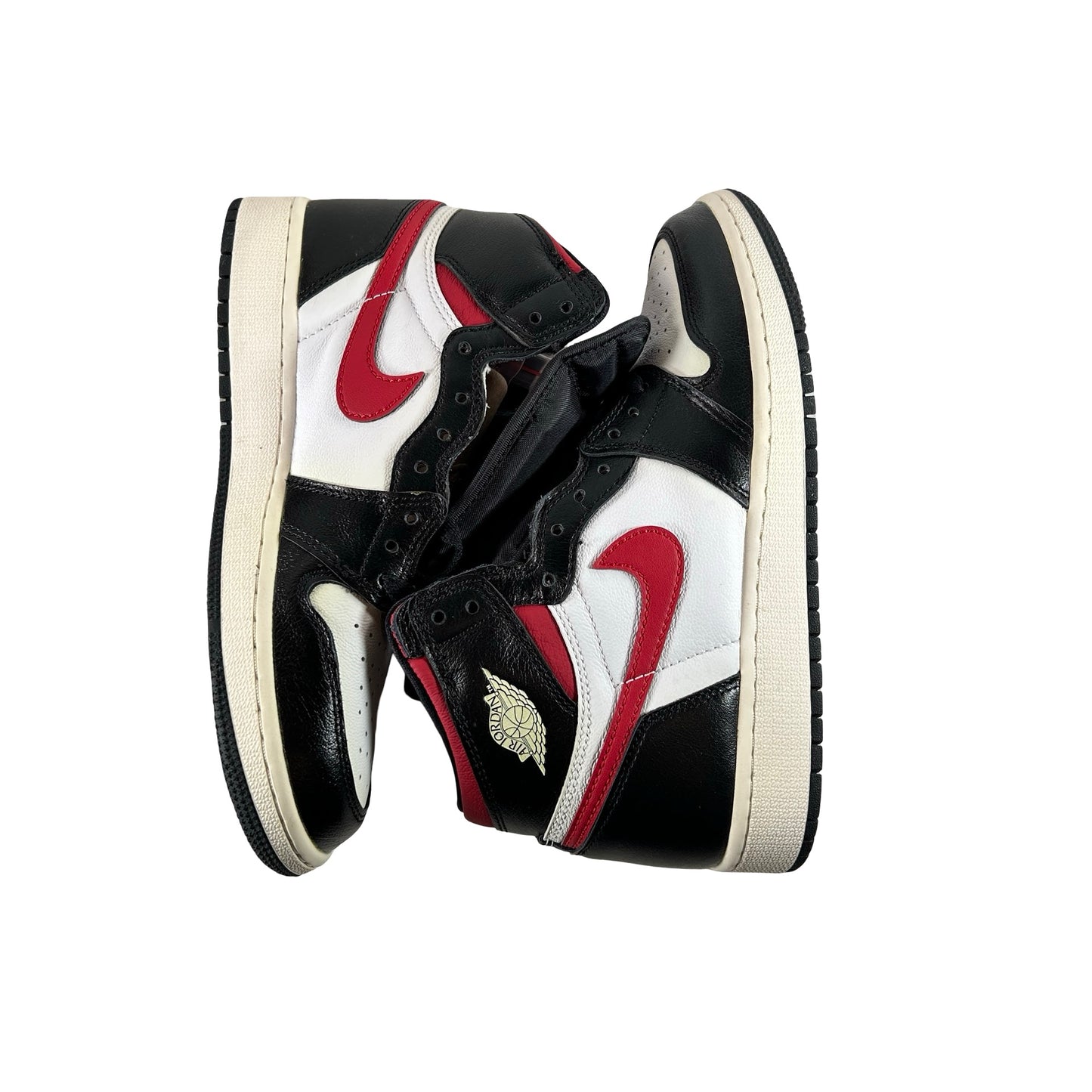 575441 061 Jordan 1 Retro High Black Gym Red (GS) [CONDITIONAL] - 5 Y (Yellowing)