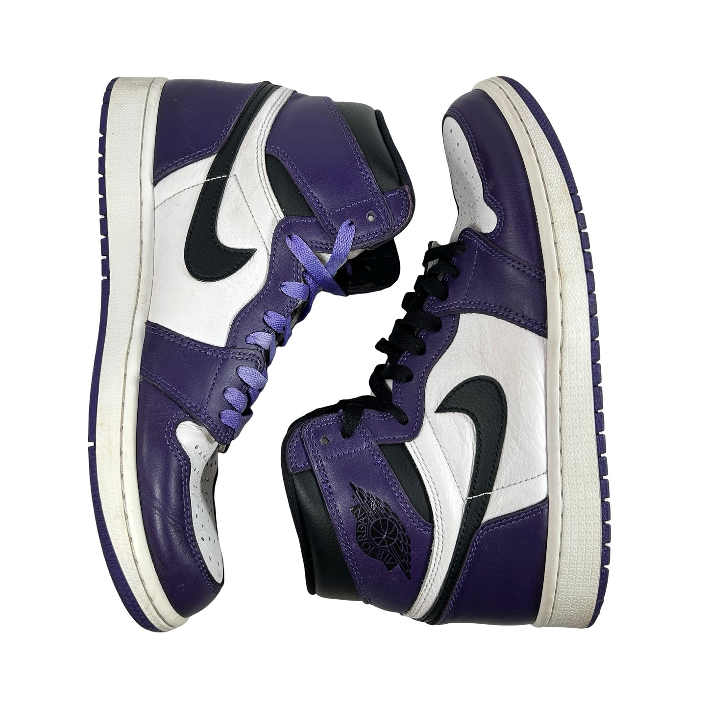 555088 500 Jordan 1 Court Purple [USED] - 9.5 M (Used) (No Box)