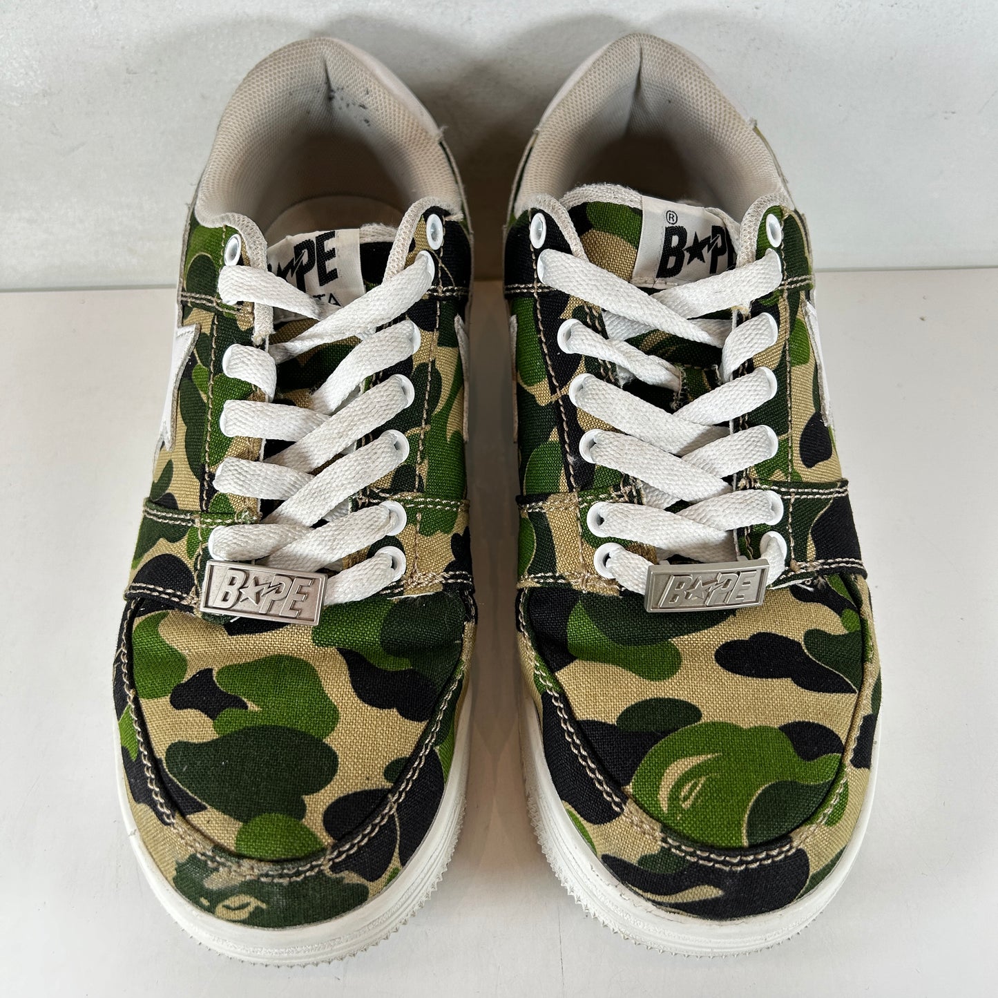 1C70191020 A Bathing Ape Bape Sta Low ABC Camo 20th Anniversary Green [USED] - 7.5 M (Used) (Replace Box)