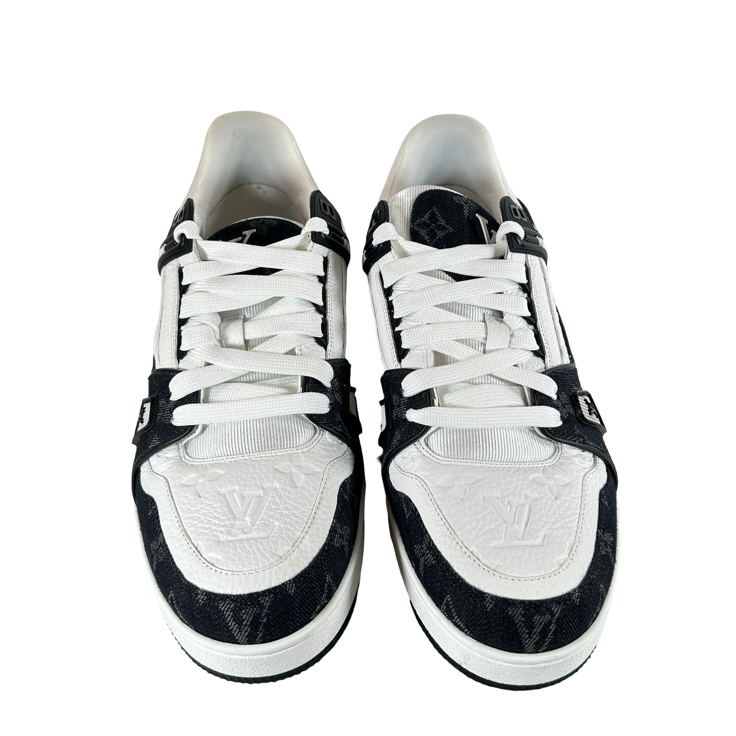 1A9JG9 Louis Vuitton LV Trainer White Black [USED] - LV 10 (Used)