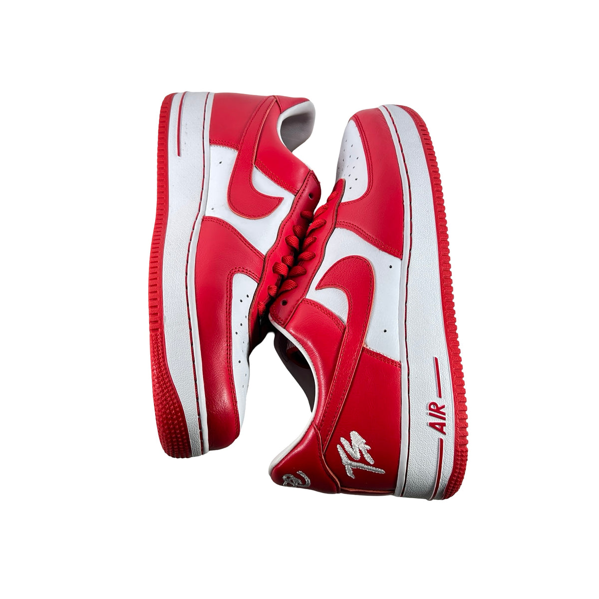 II4391 100 Nike Air Force 1 Low QS Terror Squad White University Red [USED] - 12 M (Used)
