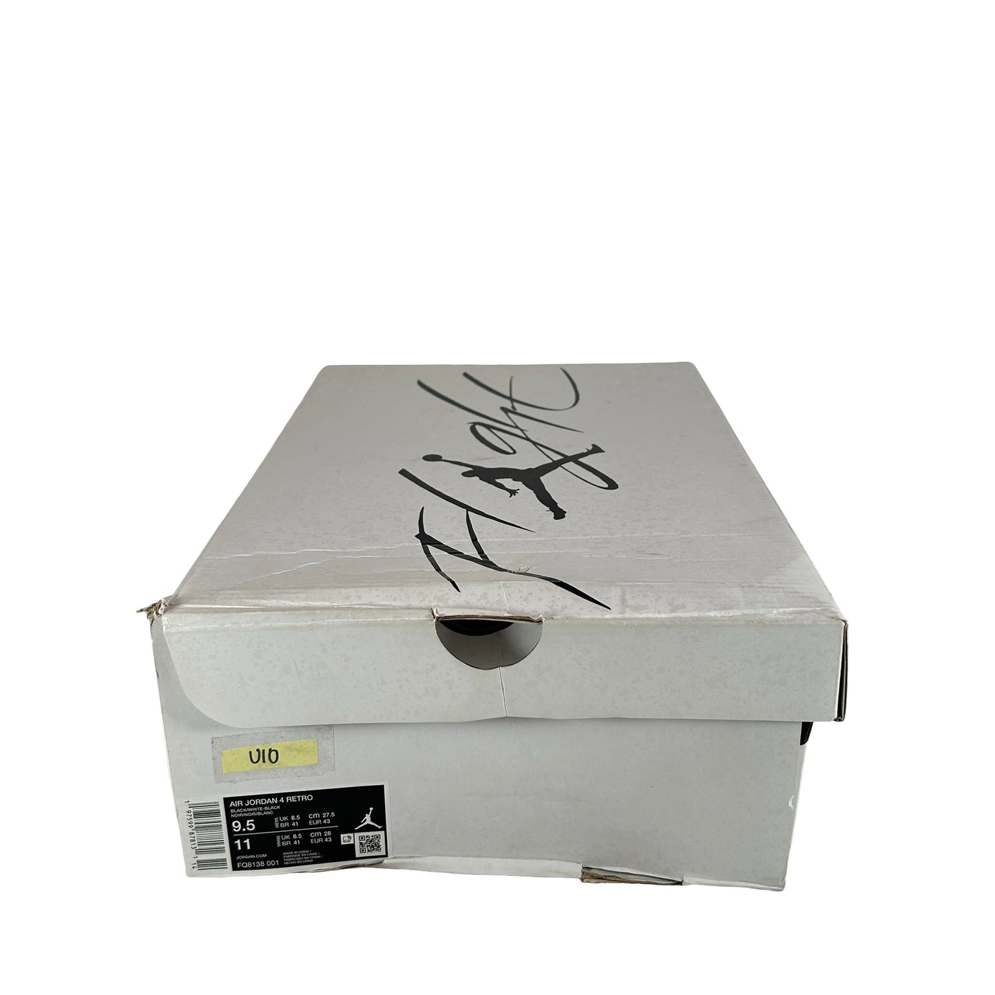 FQ8138 001  Jordan 4 Retro White Thunder [USED] - 9.5 M (Used10)